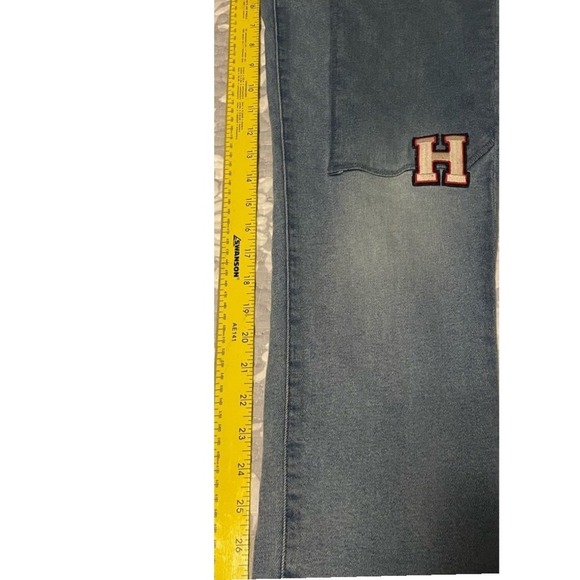 Tommy Hilfiger Distressed Women's Boyfriend Jeans Patch Star Blue‎ Denim Size 6 - Picture 15 of 16